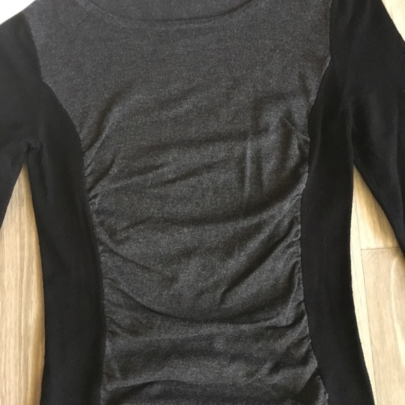 EXPRESS Long Sleeve Black & Gray Bodycon Dress - Picture 5 of 7